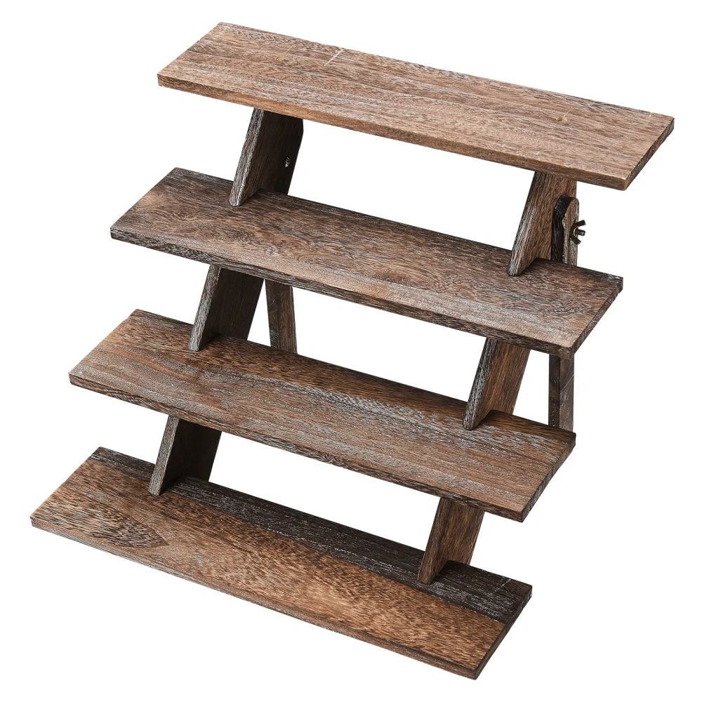 Wooden Cupcake Stand Display Riser Rustic Wood Risers for Collectibles Decorative