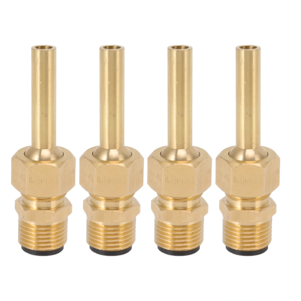 4 PCS Water Fountain Nozzles Pure Copper Large Hexagonal Direct Jet Nozzle Waterscape Single Nozzle Male Thread G1/2