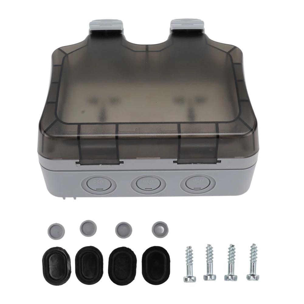 Outdoor UK Outlets Sockets Switches with Protection Cover IP66 Waterptoof Splash Proof Dustproof 13A 250V