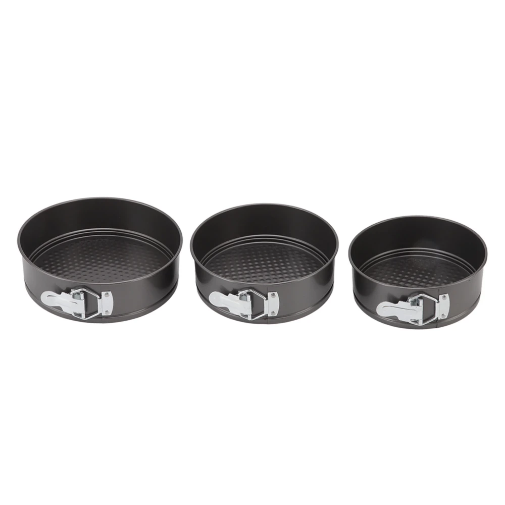 3Pcs Cake Pan Set Prevent Sticking Round Springform Pan with Removable Bottom Baking Tool for Cheesecake Pizza Bread 22/24/26