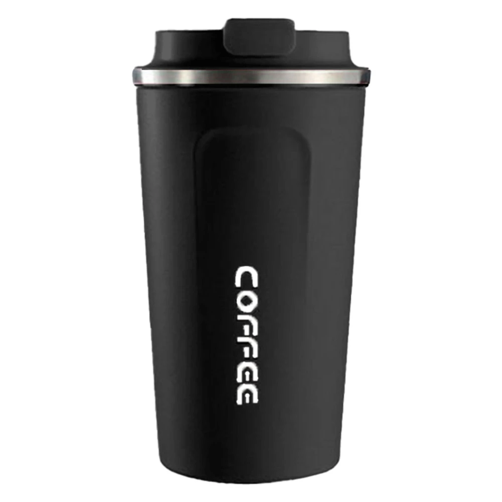 Smart Temperature Display Coffee Cup Portable 304 Stainless Steel Insulation Cup Simple Style Pure Color Generation 2nd Black 380ml