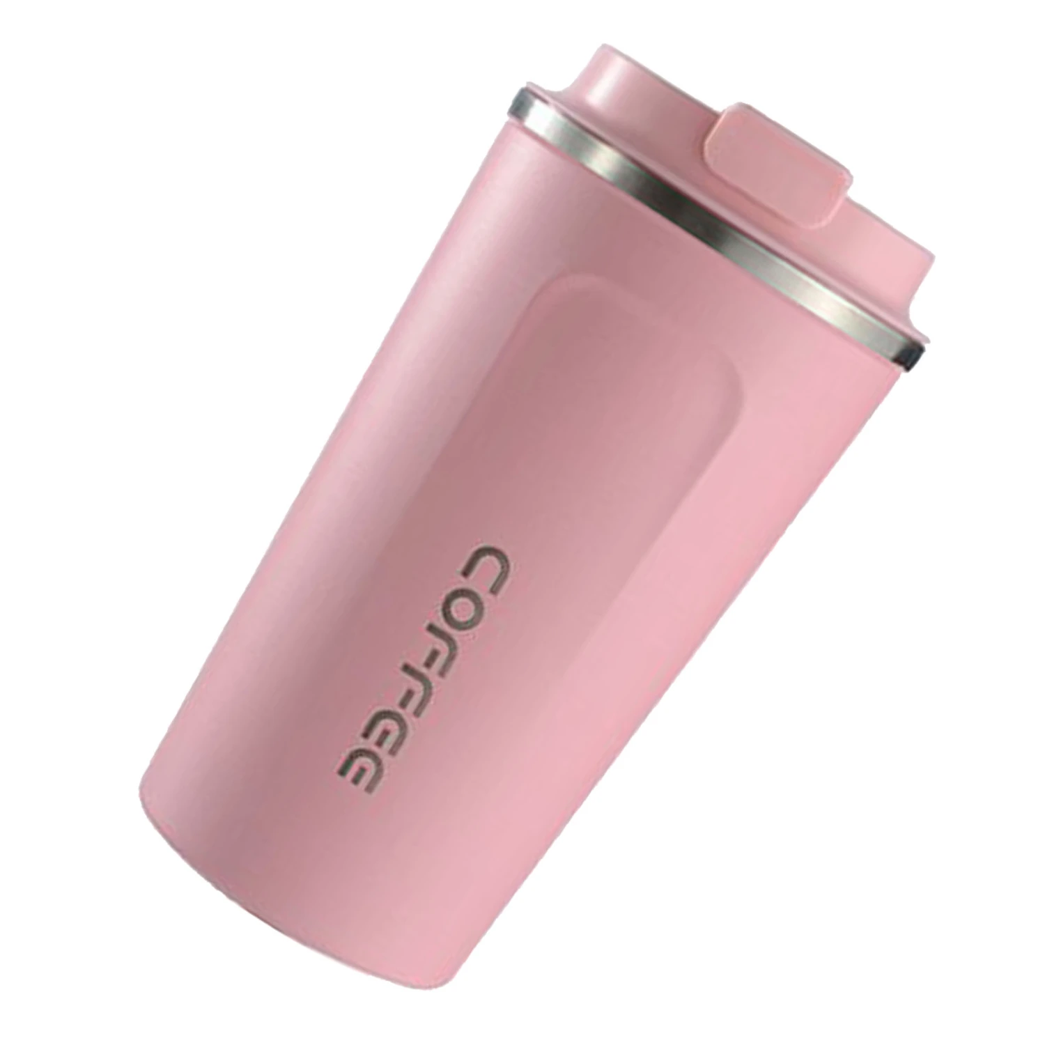 Smart Temperature Display Coffee Cup Portable 304 Stainless Steel Insulation Cup Simple Style Pure Color Generation 2nd Pink 380ml
