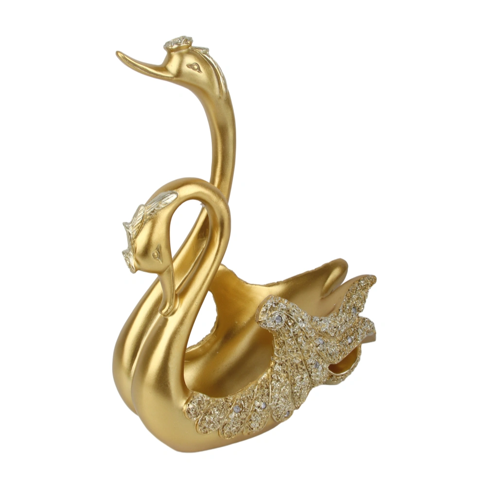 Luxury Swan Wine Rack Innovative Desktop Wine Cabinet Decorative Ornaments for Living Room Office Gold