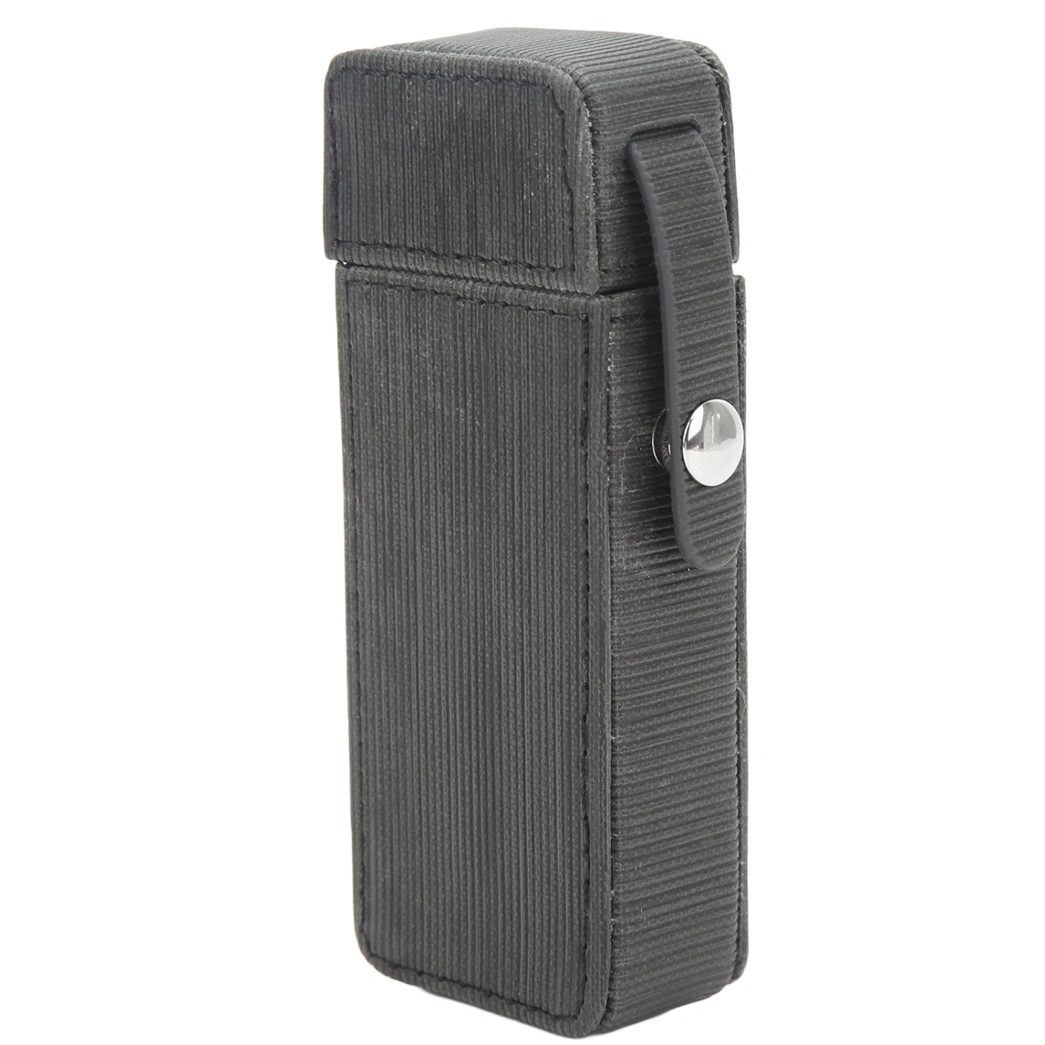 Cigarette Case PU Waterproof Buckle Design Retro Delicate Cigarette Box Gifts for Men Black