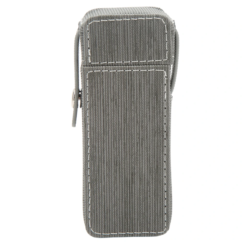 Cigarette Case PU Waterproof Buckle Design Retro Delicate Cigarette Box Gifts for Men Grey