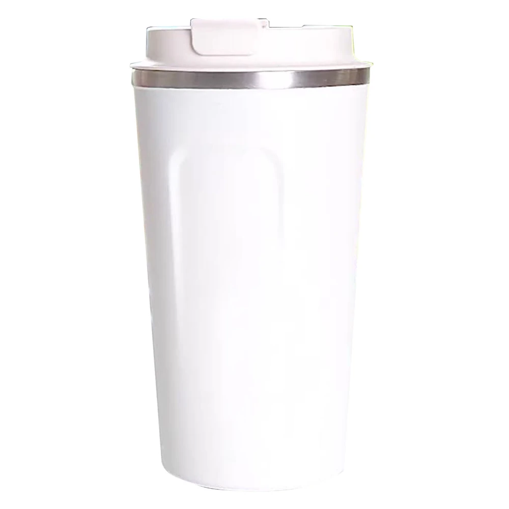 Coffee Travel Mug Food Grade 304 Stainless Steel Double Walled Insulated Cup for Hot and Cold Drinks 510ml White