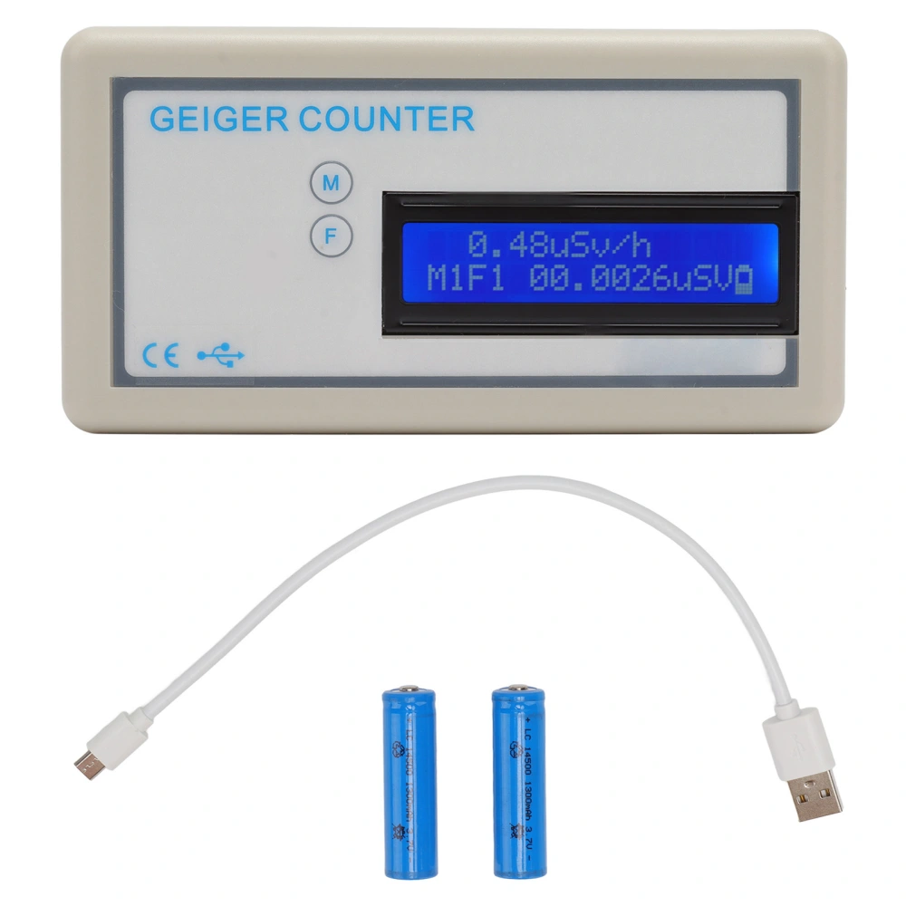 Geiger Counter Accurate Sensitive LCD Display Portable Nuclear Radiation Detector for Marble Tile Jewelry 3.7V