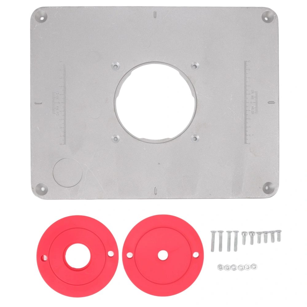 Router Table Insert Plate Aluminium Alloy 88 95mm Hole Pitch 4 Holes Trimming Machine Flip Board for 2301 Series