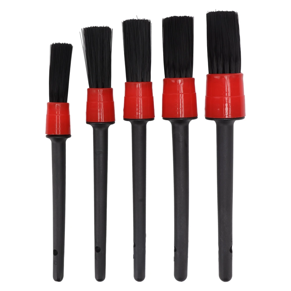 5 Pcs Car Exterior Interior Detail Brush Car Cleaning Brush Super Soft Auto Detail Brush Red