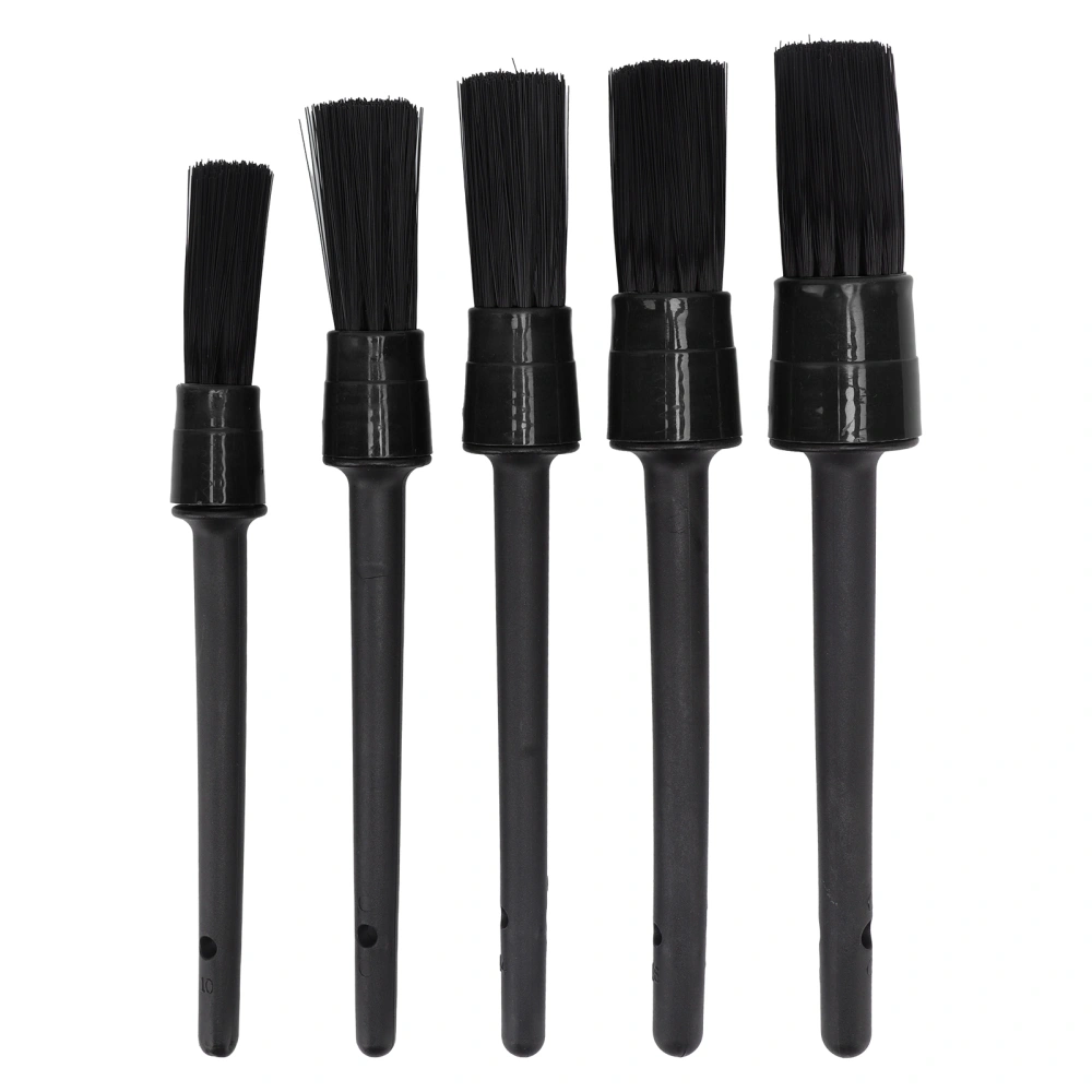 5 Pcs Car Exterior Interior Detail Brush Car Cleaning Brush Super Soft Auto Detail Brush Black