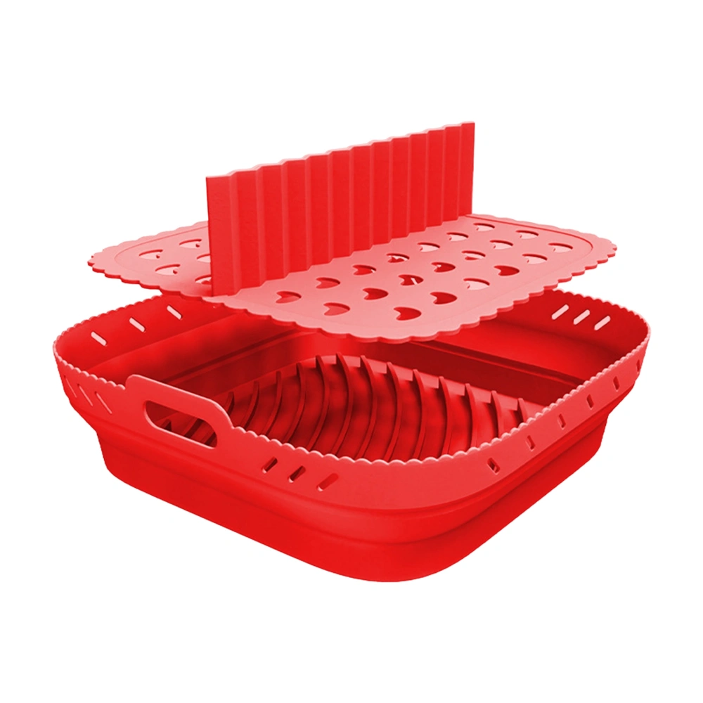 Square Air Fryer Silicone Baking Pan Silicone Mat Air Fryer Reusable Liners