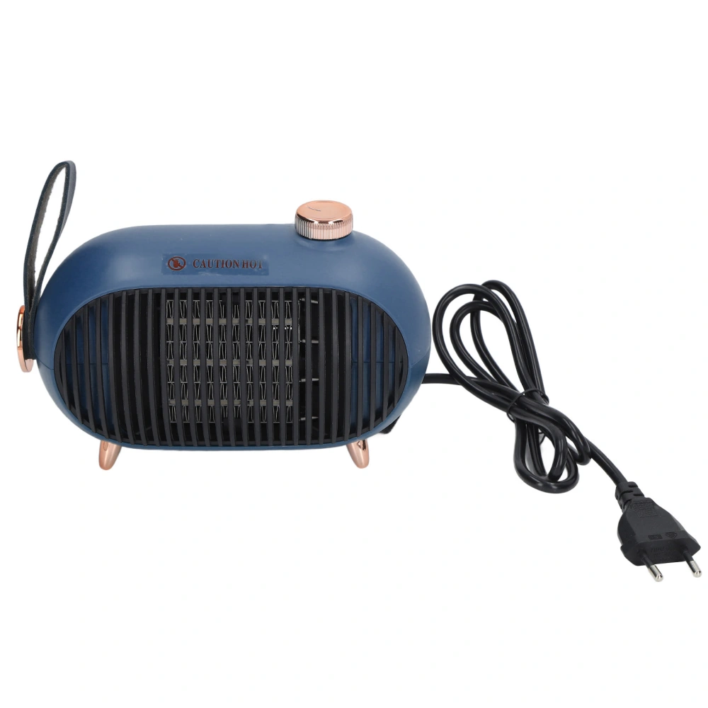 900W Tabletop Air Heater Mute ABS Multi Protection PTC Heating Space Air Warmer for Home EU 220V Blue