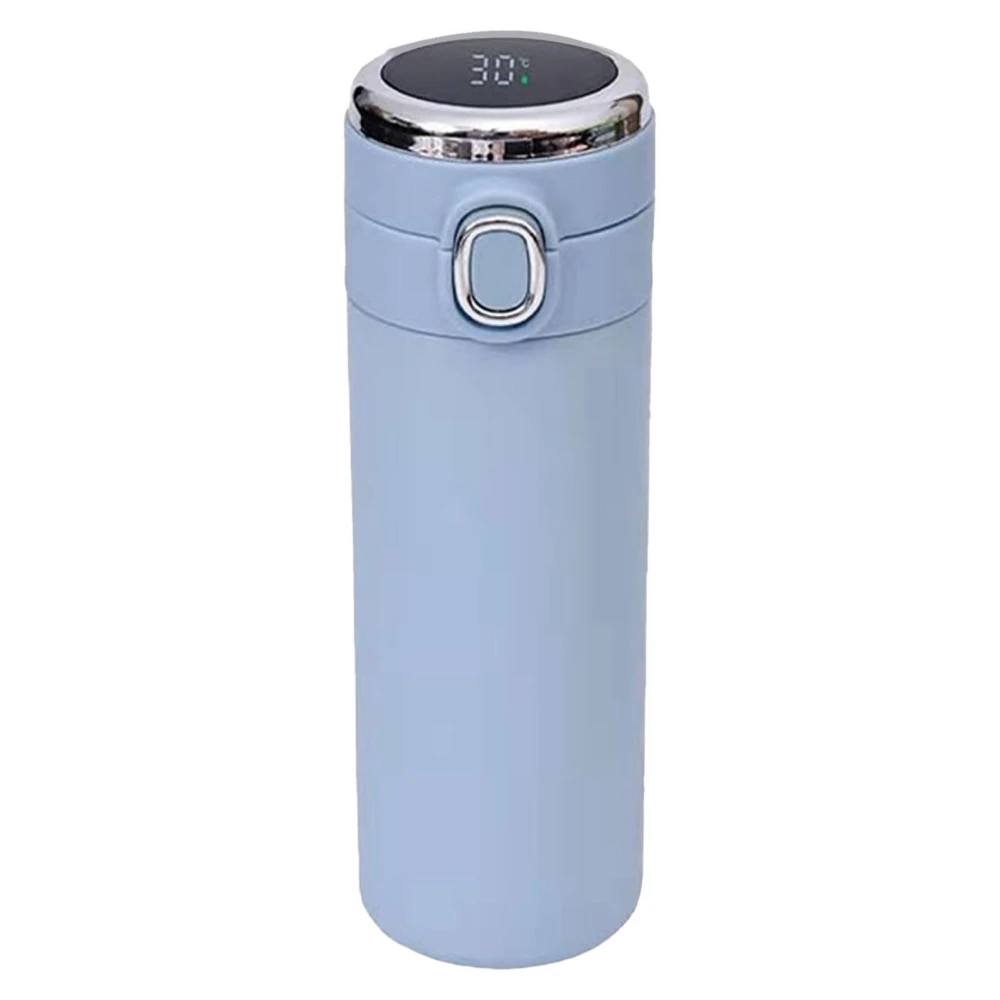 420ml Smart Insulation Cup Double Layer Stainless Steel Thermal Bottle with Temperature Display Bleu