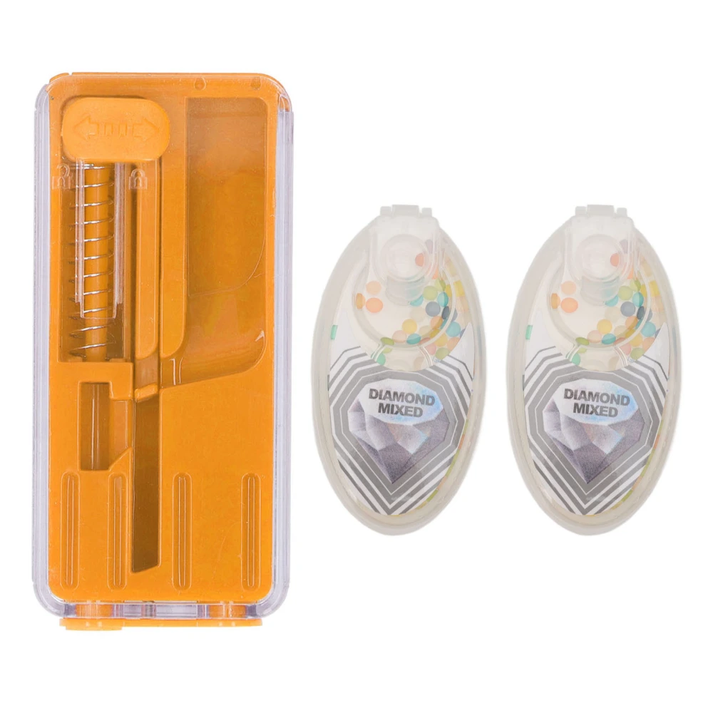 Cigarette Burst Capsule Box ABS One Hand Operation Cigarette Flavor Bead Holder for Smoking Accessories Yellow