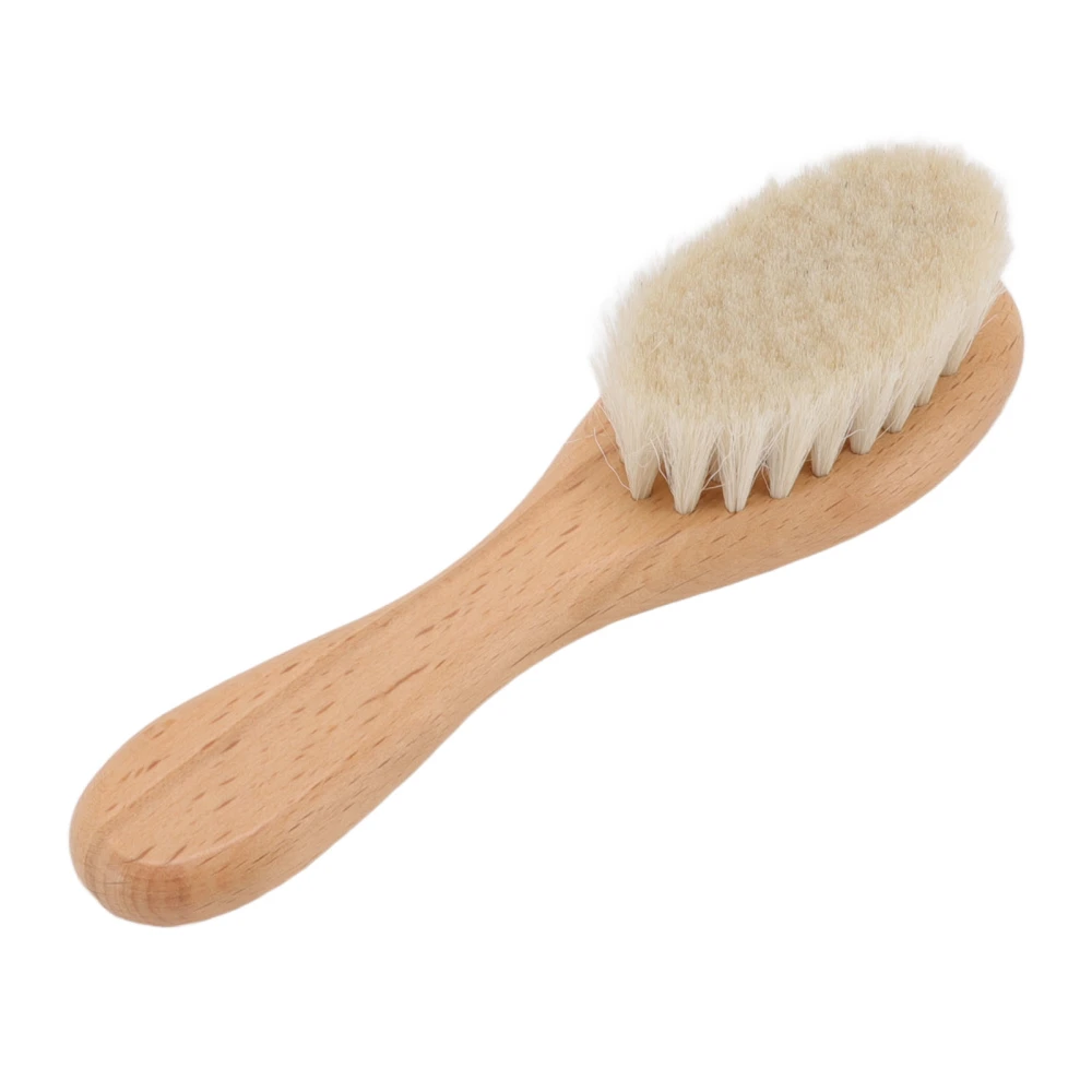 Baby Hair Wool Brush Soft Bristles Styling Beard Brush Baby Bathing Cleaning Nursing Wooden Comb Brush