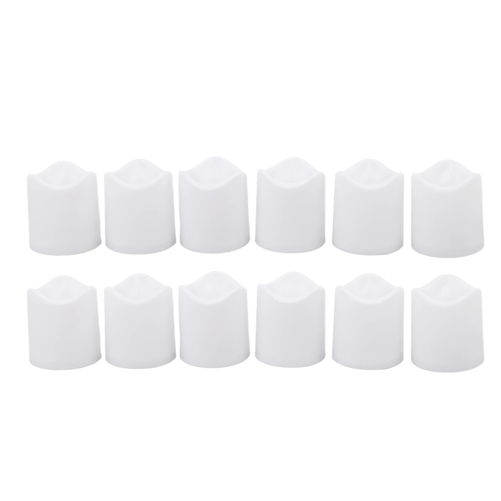 12PCS LED Tea Light Flameless Environmental Protection Reusable Candle Light for Wedding Decorations