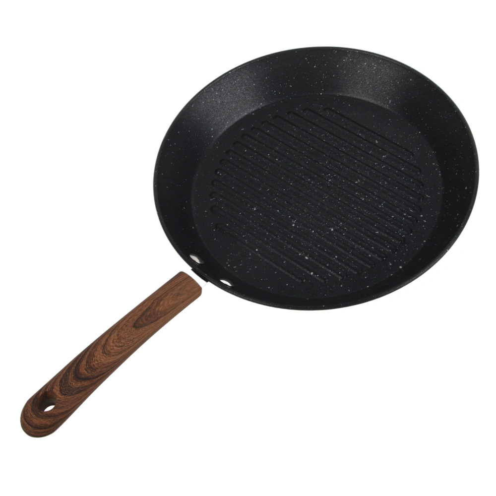 Round Grill Pan Universal Non Stick Multifunctional Flat Bottom Frying Pan for Breakfast