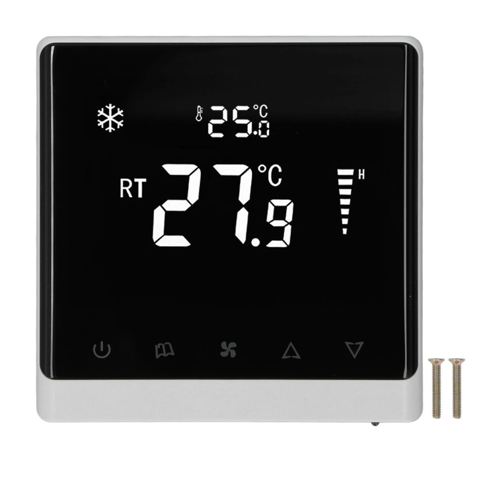 Air Conditioning Fan Thermostat Home Touchscreen Thermostat Panel Temperature Controller DC Brushless 180‑260V