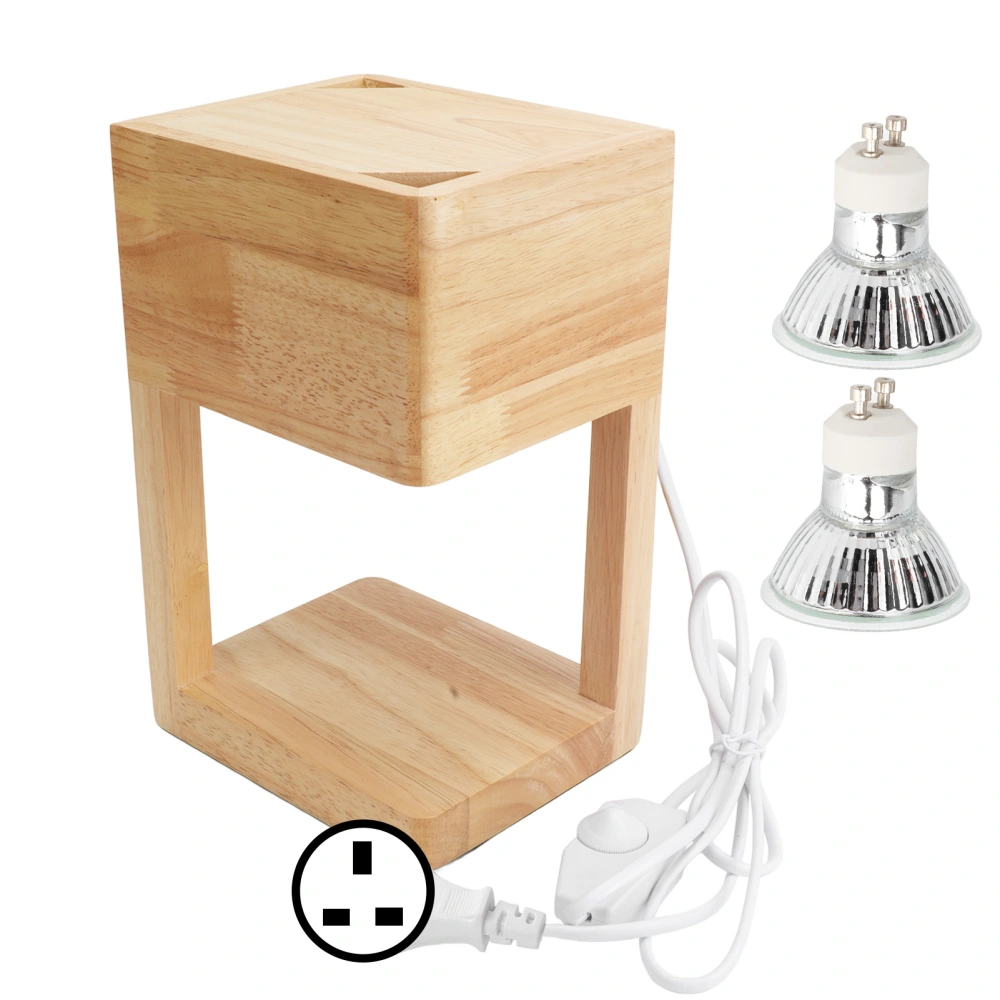 Fragrance Candle Warmer Lamp Scented Wax Melting Dimmable Wooden Candle Warmer Lantern for Bedroom 110‑240V UK Plug