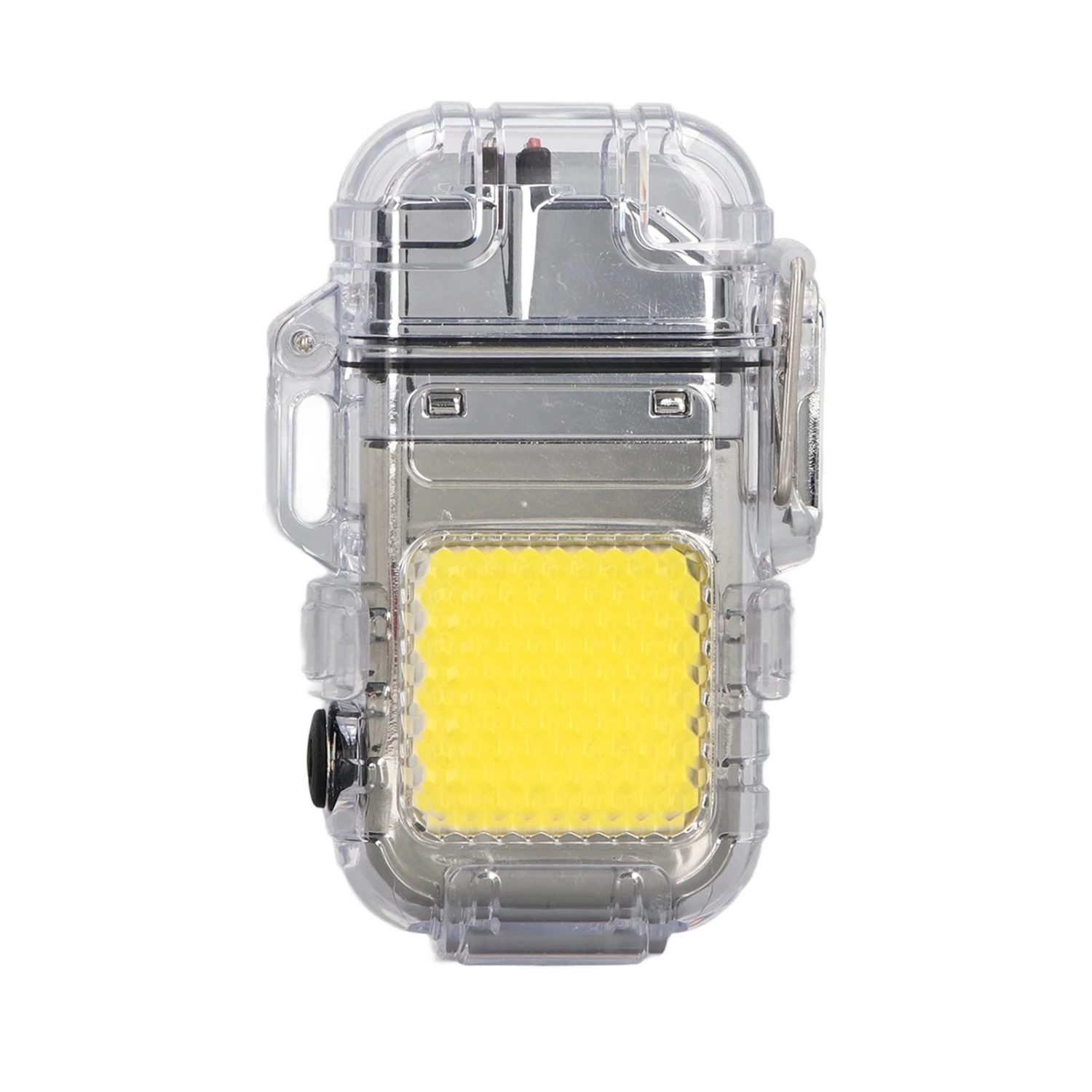 Arc Cigarette Lighter IP56 Waterproof Wind Proof LED Lighting Portable Multifunctional Dual Arc Lighter Silver