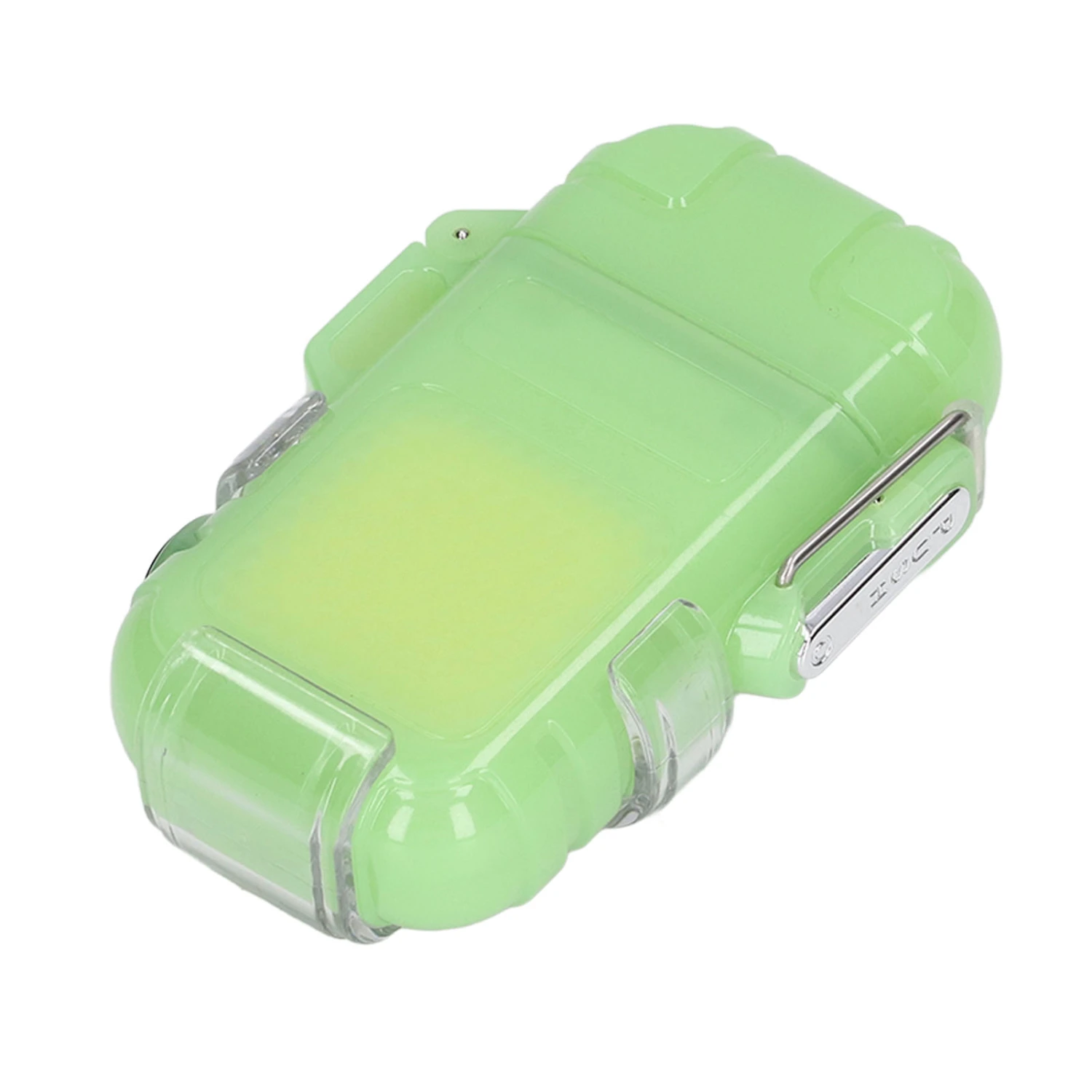 Arc Cigarette Lighter IP56 Waterproof Wind Proof LED Lighting Portable Multifunctional Dual Arc Lighter Noctilucent Green