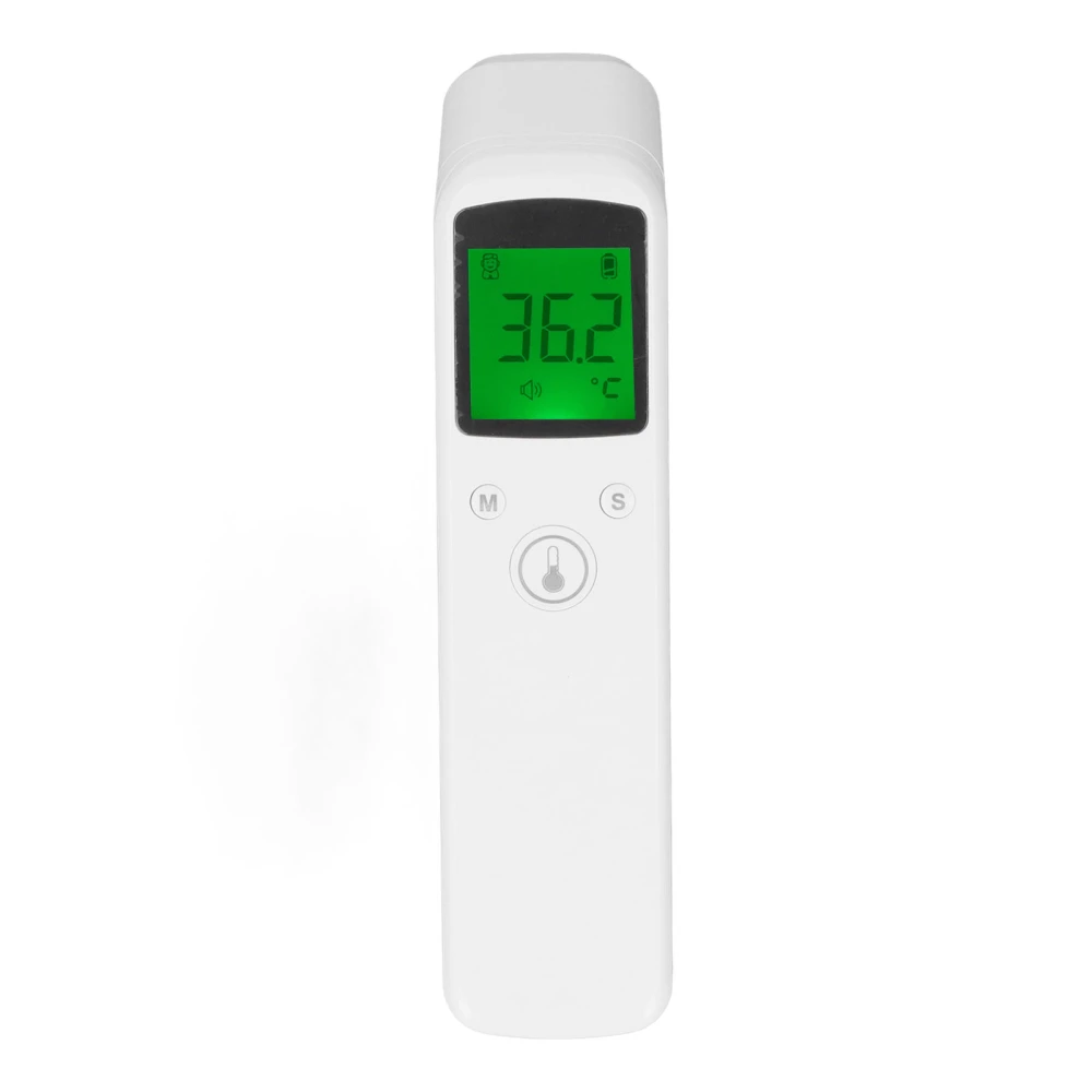 Infrared Temperature Gun Sound Prompt Large Screen Clear Display ABS White Portable Forehead Thermometer