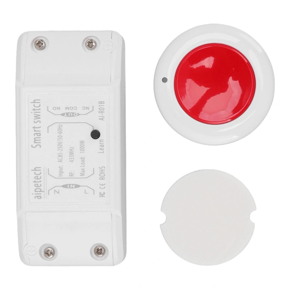 Radio Frequency Wifi Switch Wireless Receiver Remote Control Switch Wiring Free Switch Household Modifications White Red