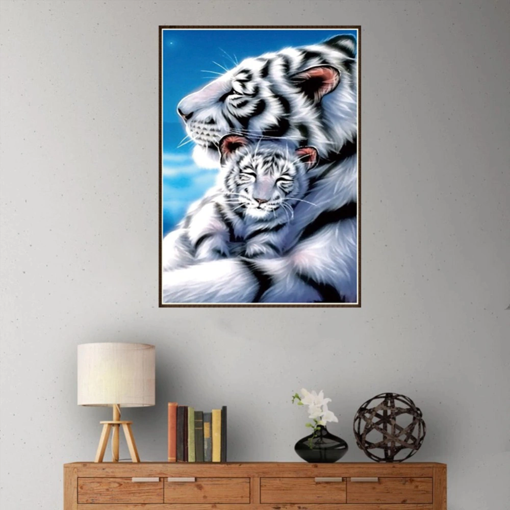 Tiger 5D Rhinestone Painting DIY Rhinestone Embroidery Painting Cross Stitch Kit Wall Decor