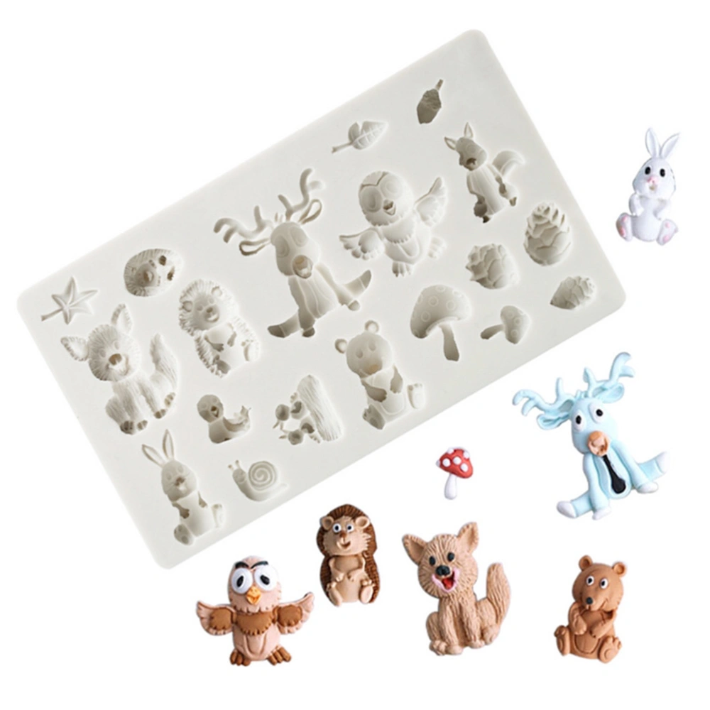 Silicone Fondant Cake Molds 3D Forest Animals Mold DIY Soap Jelly Ice Cake Chocolate Baking Molds Decorating Tools