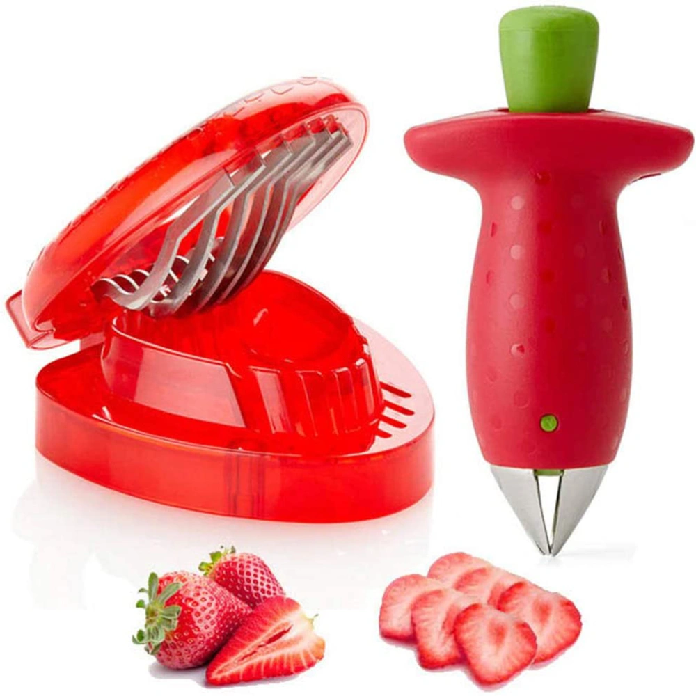 Strawberry Fruit Grater Set Berry Stem Leaves Remover Fruit Peeling Tool Fruits Corer Removal Tool Kitchen Gadgets