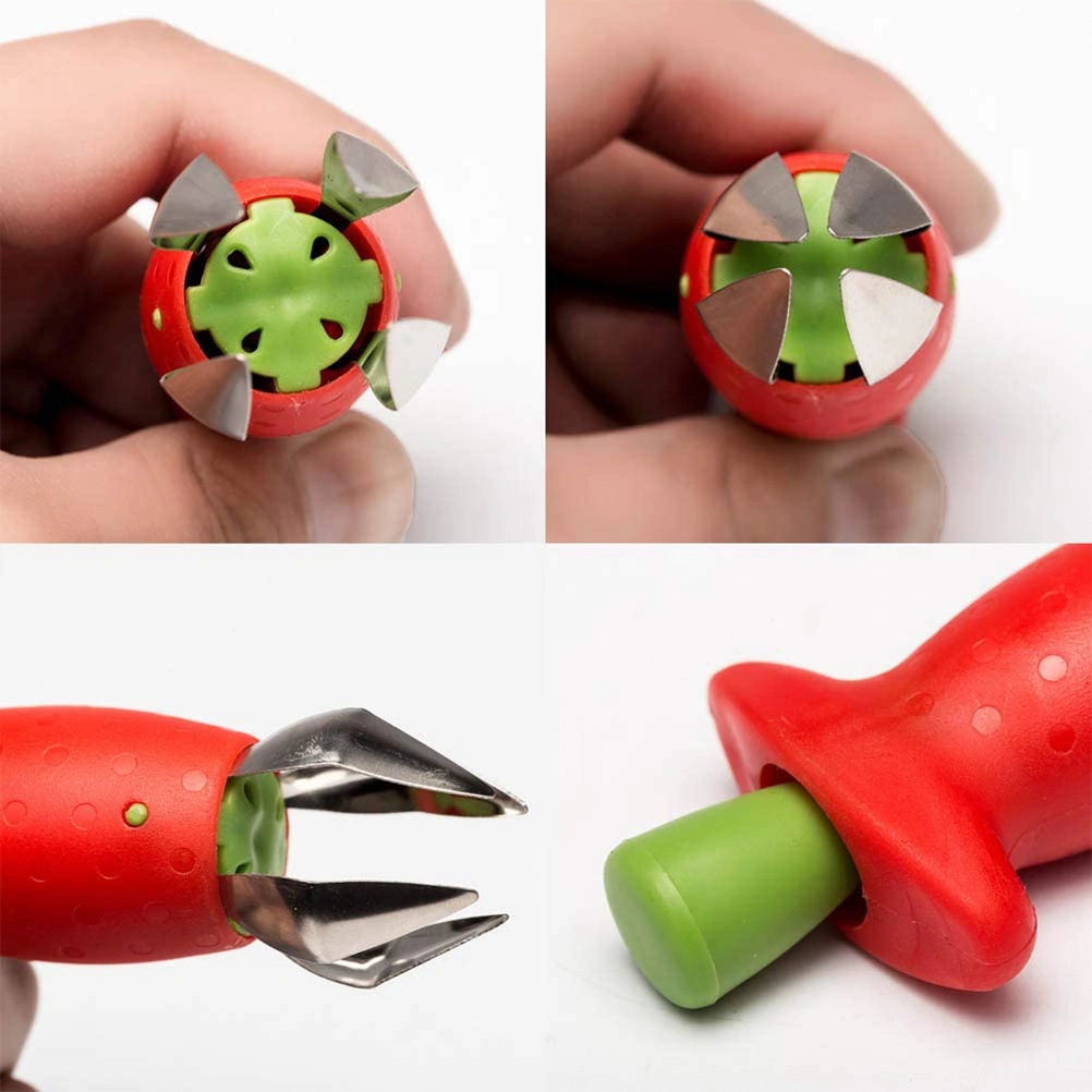 Strawberry Fruit Grater Set Berry Stem Leaves Remover Fruit Peeling Tool Fruits Corer Removal Tool Kitchen Gadgets