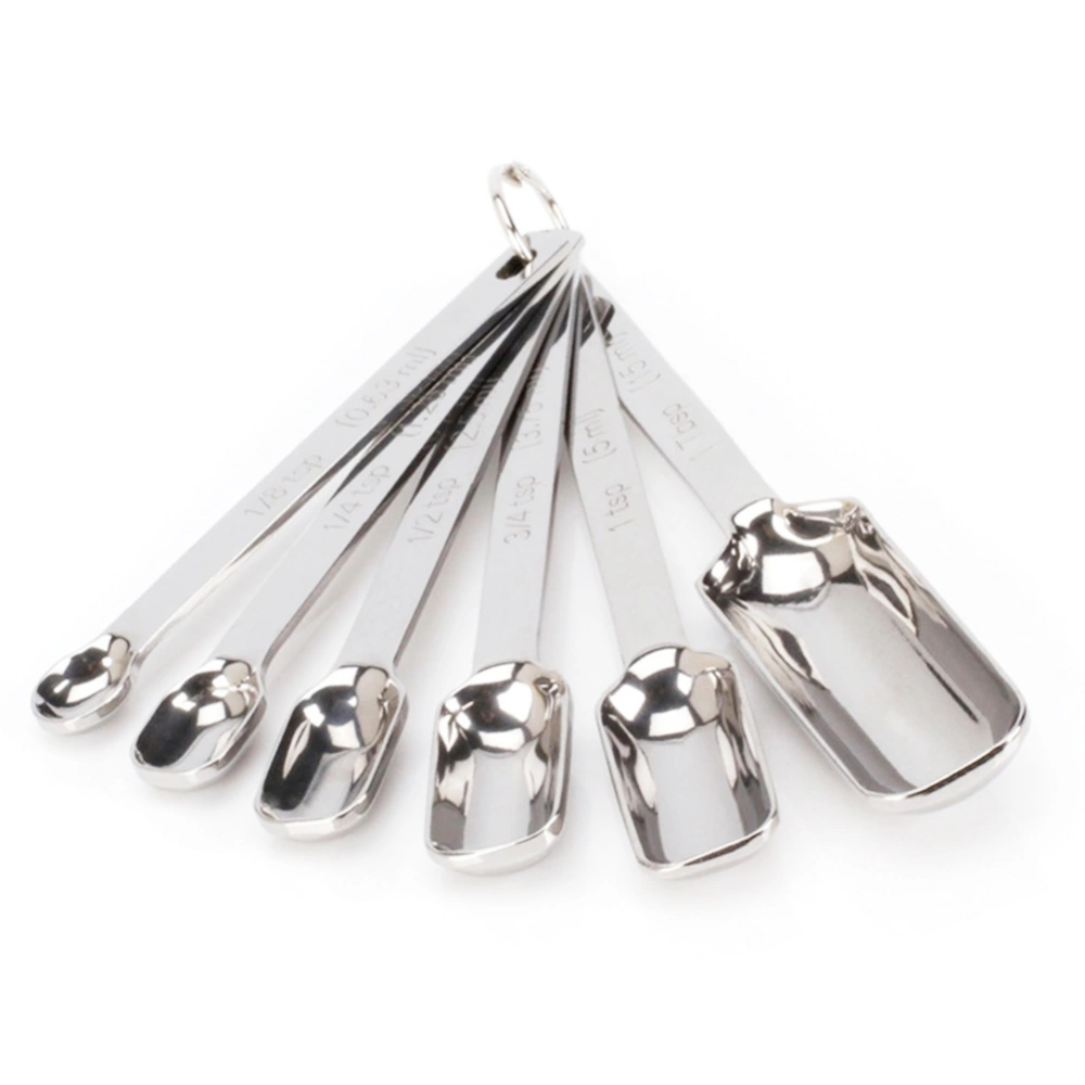 6PCS Different Size Heavy Duty Stainless Steel Measuring Spoons Set