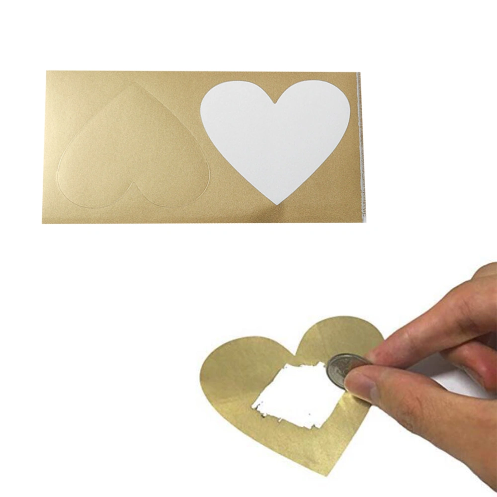 Heart Scratch Off Stickers Love Heart Scratch Off Labels for Greeting Card Postcard Message Letter