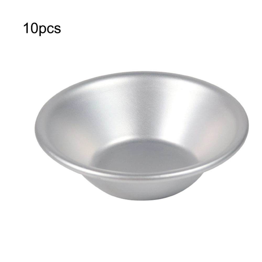 10PCS Aluminum Alloy Egg Tart Moulds Cake Muffin Baking Cups Tartlets Pans