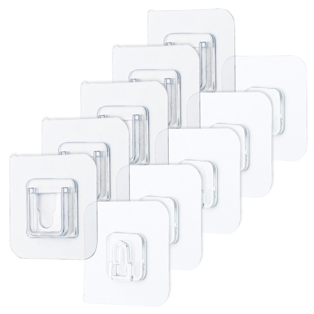 5PCS Wall Mounted Holder Free Strong Adhesive Hanger Punch Free Hanging Hook for Home Bathroom