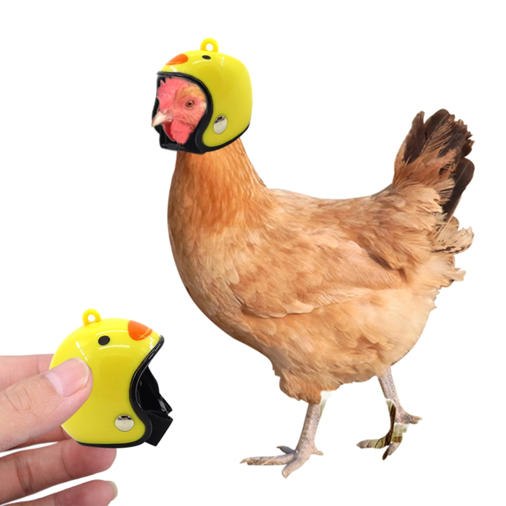 Cartoon Chicken Helmet Small Pet Helmet Adjustable Poultry Safety