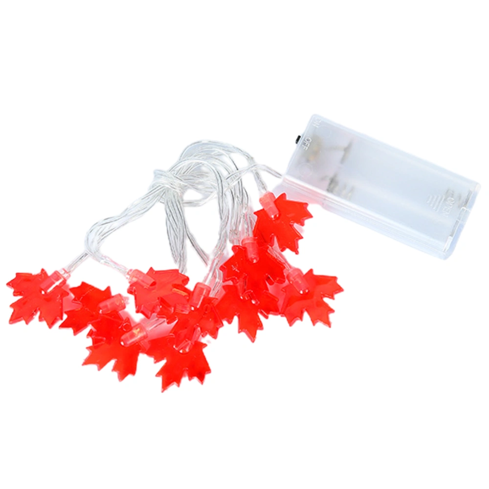 3D Thanksgiving Decorations Maple Lights 3 Meters 30 LED String Lights Battery Operated Autumn Garland Harvest Home Decorations