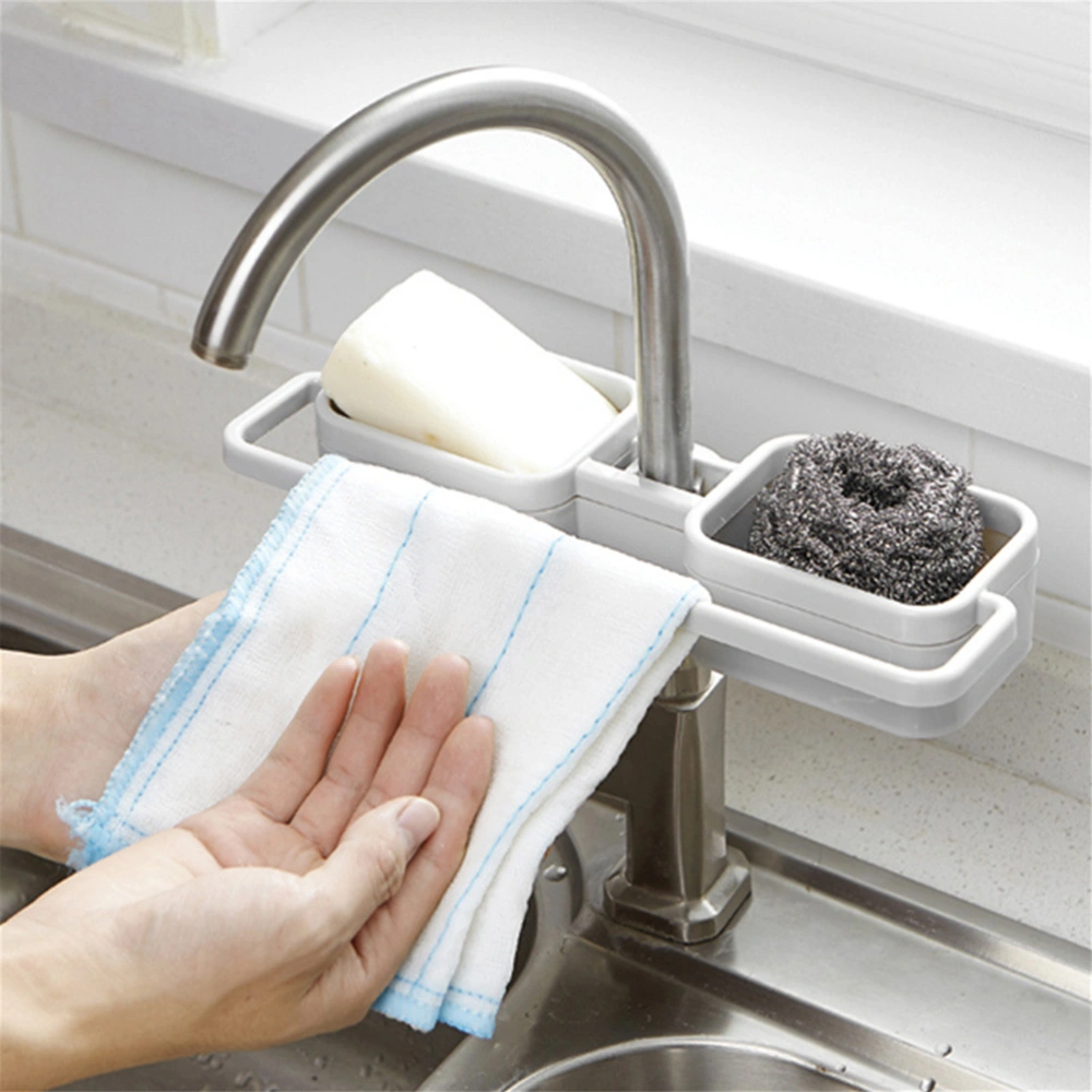 Home Drain Rack Water Faucet Sink Sponge Soap Rag Storage Shelf Home Kitchen Tool