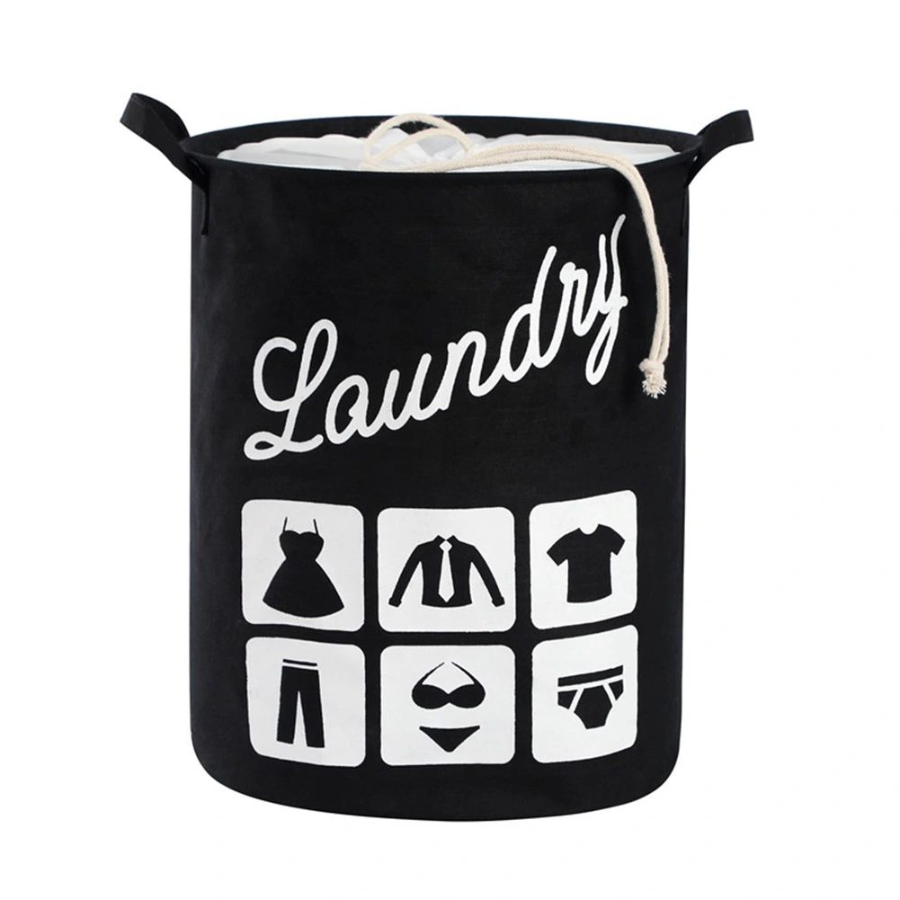 Foldable Fabric Laundry Basket Cotton Laundry Large Bag Collapsible Storage Basket