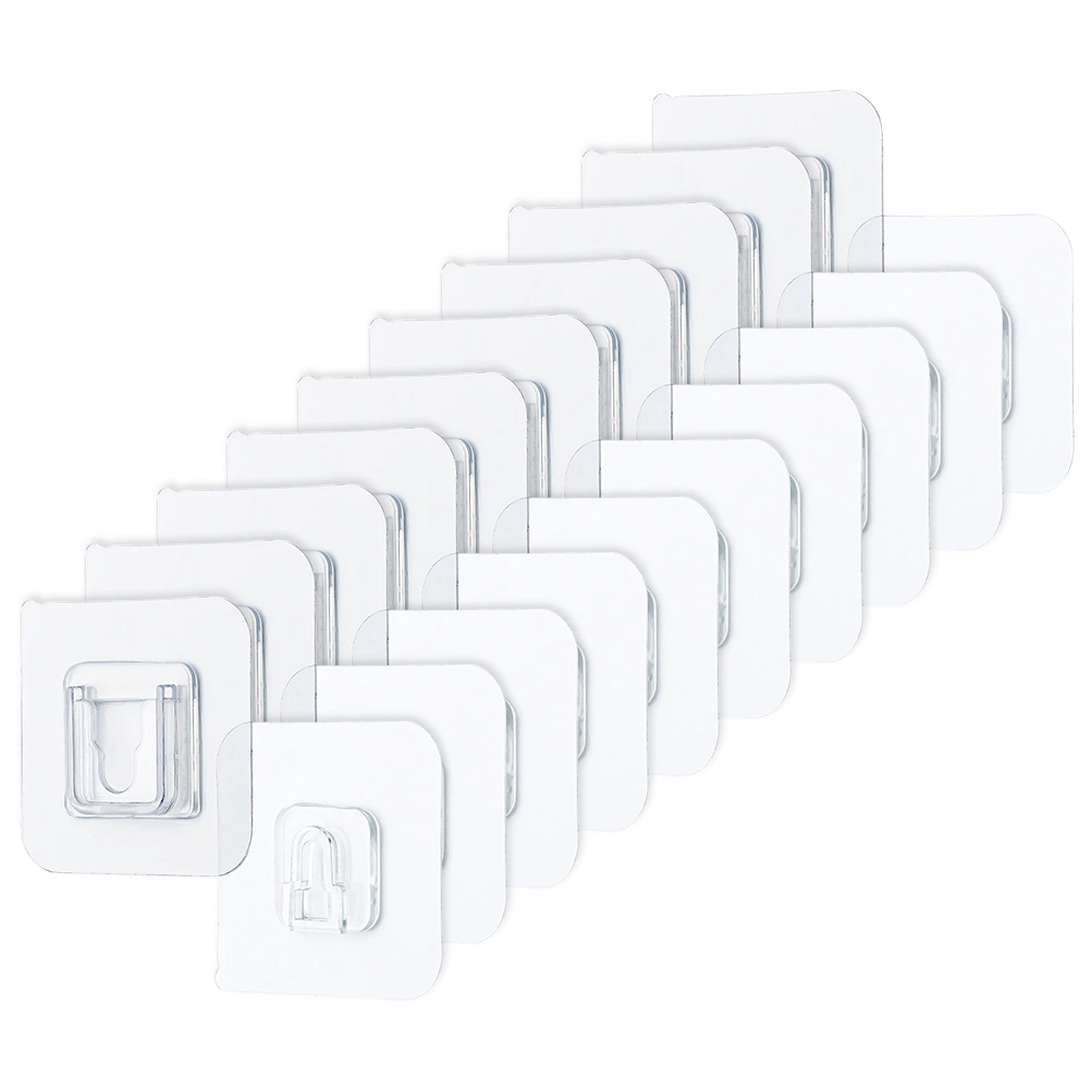 10PCS Wall Mounted Holder Free Strong Adhesive Hanger Punch Free Hanging Hook for Home Bathroom