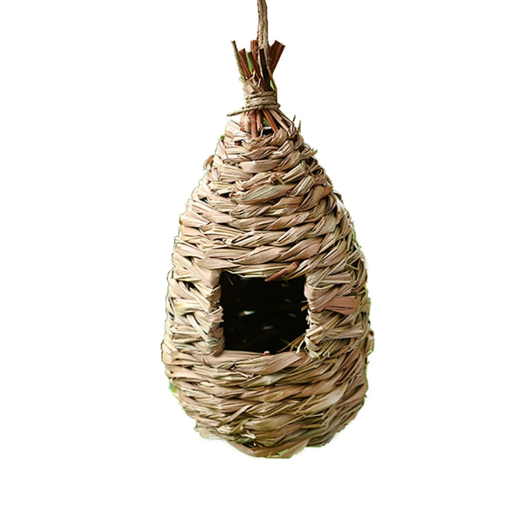 Natural Grass Bird Nest Hand Woven Bird Cage Woven Bird House Garden Ornament