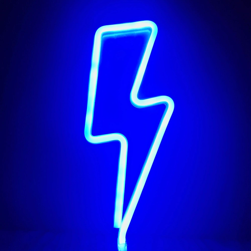 LED Neon Light Lightning Neon Sign Wall Light Battery and USB Operated Neon Lights for Home Party Christmas