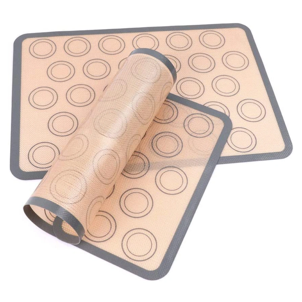 2pcs Silicone Baking Mat with Non Stick Baking Sheet Macaron Biscuit Baking Pad Reusable Baking Mat