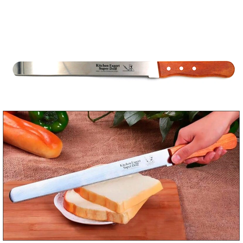 Stainless Steel 10 Inch Serratd Bread Cutter Toast Slicing Knives Cake Cutter Baking Pastry Cutter