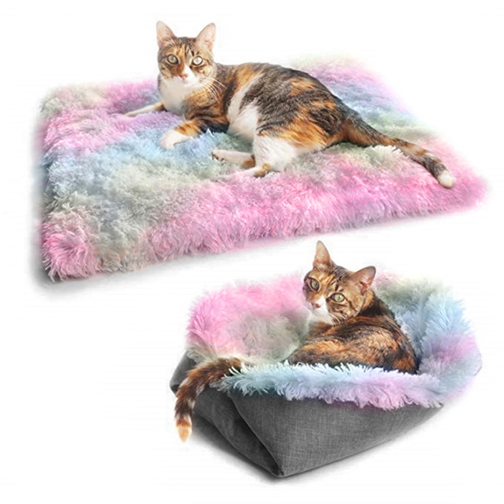 Dual Use Plush Pet Mat Multifunctional Winter Warm Cat Mat Soft Pet Mat