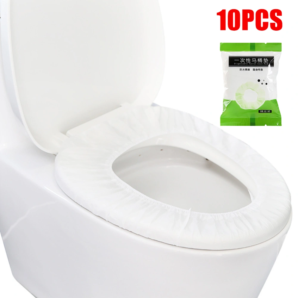 10Pcs Disposable Toilet Seat Mat Waterproof Toilet Seat Cover Portable Toilet Pad