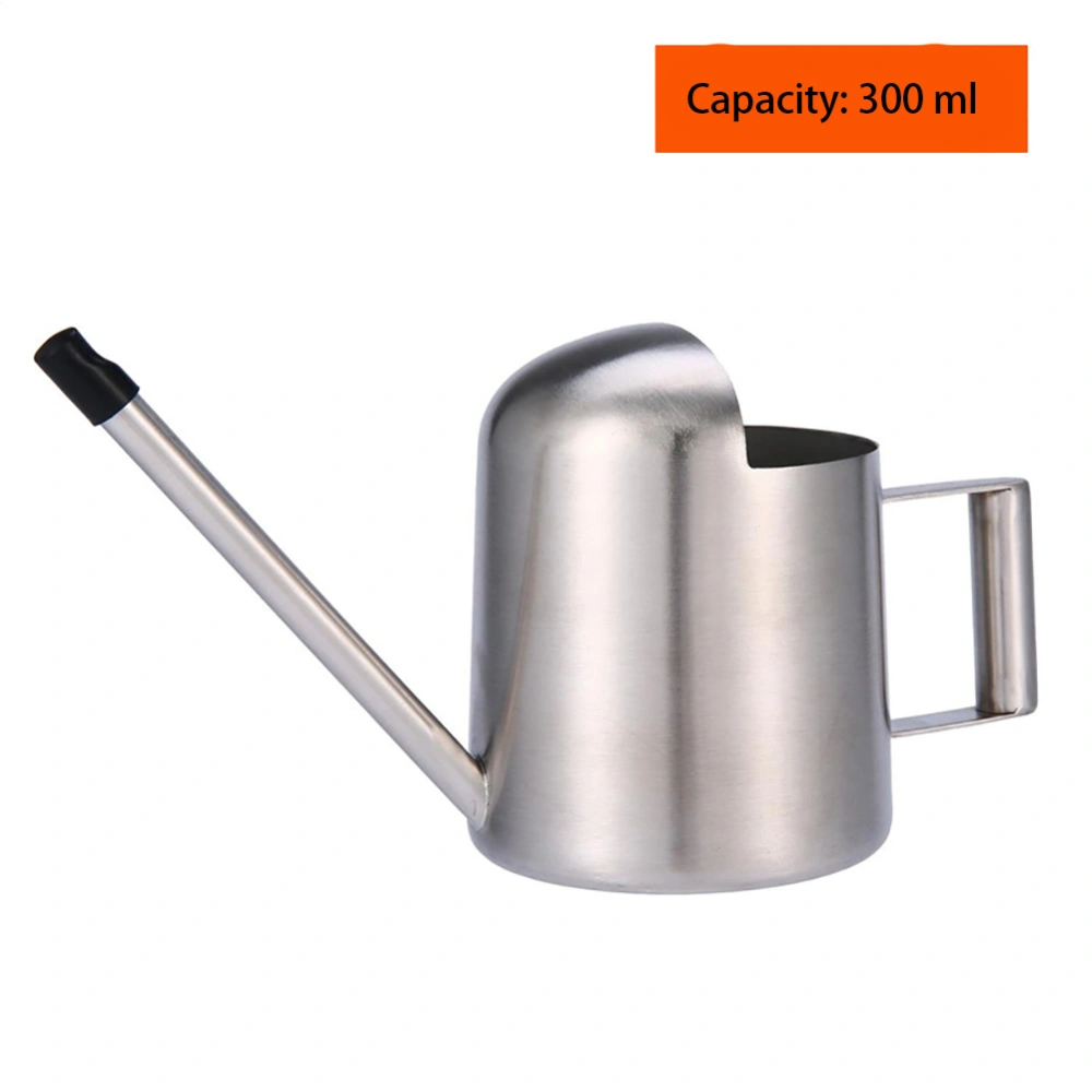 300ml Stainless Steel Watering Kettle with Semi Open Top Indoor Watering Pot