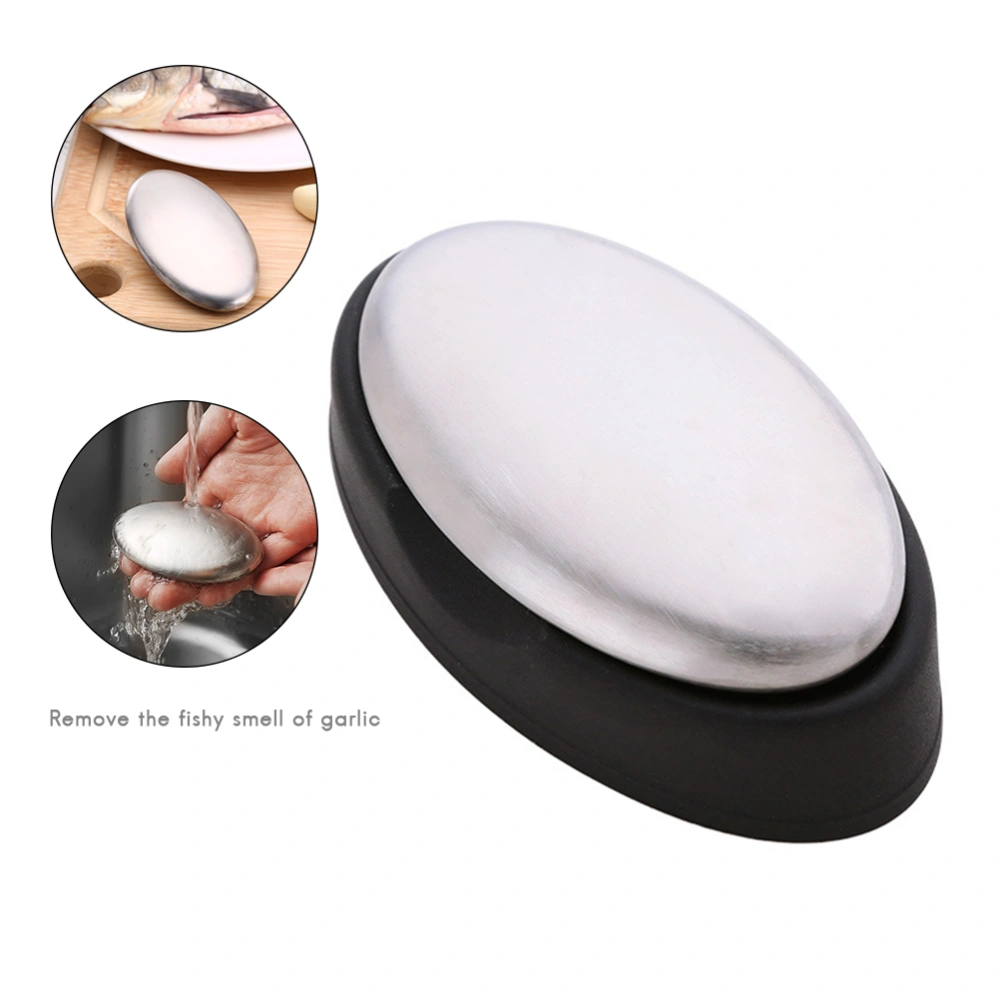 Stainless Steel Soap Eliminating Odor Smell Remover Oval Shape Chef Soap Hand Eliminating