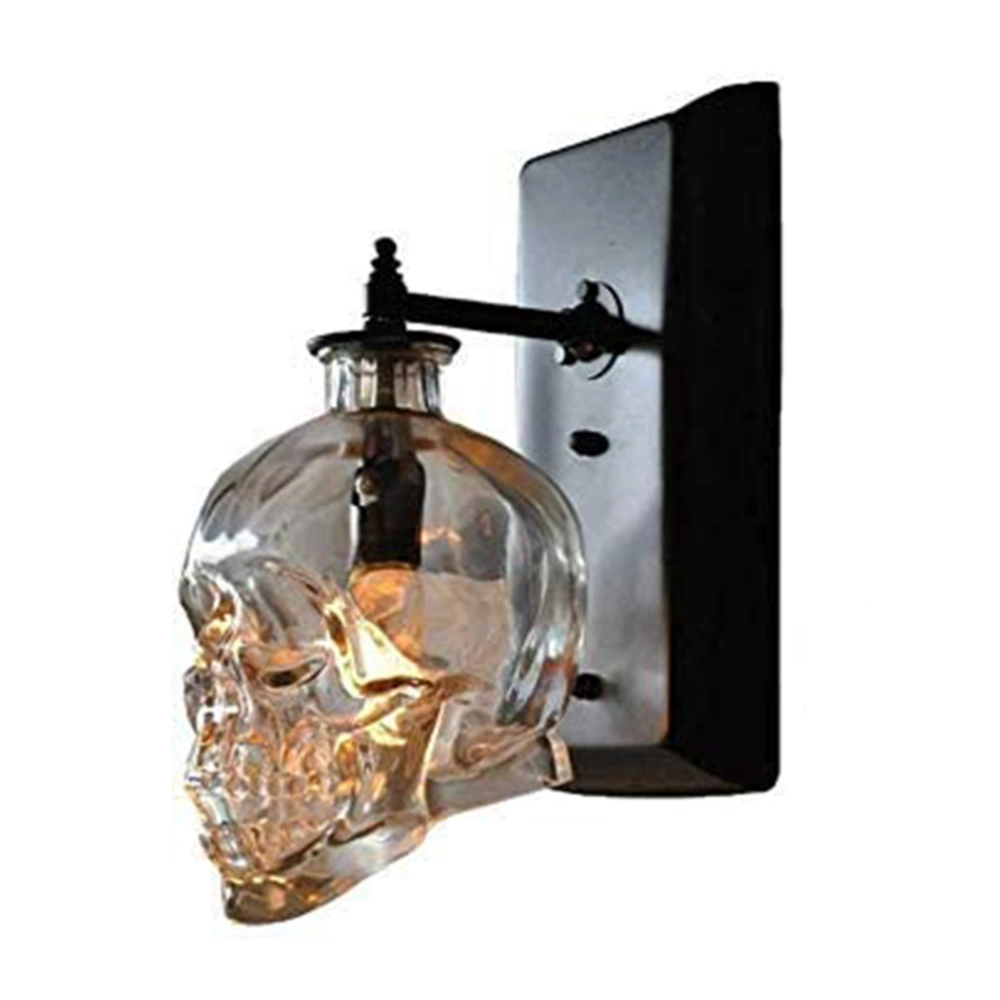 Vintage Country Style Skeleton Wall Lamp Antique Decorative Loft Bar Halloween Aisle Corridor Skeleton Head Wall Lamp