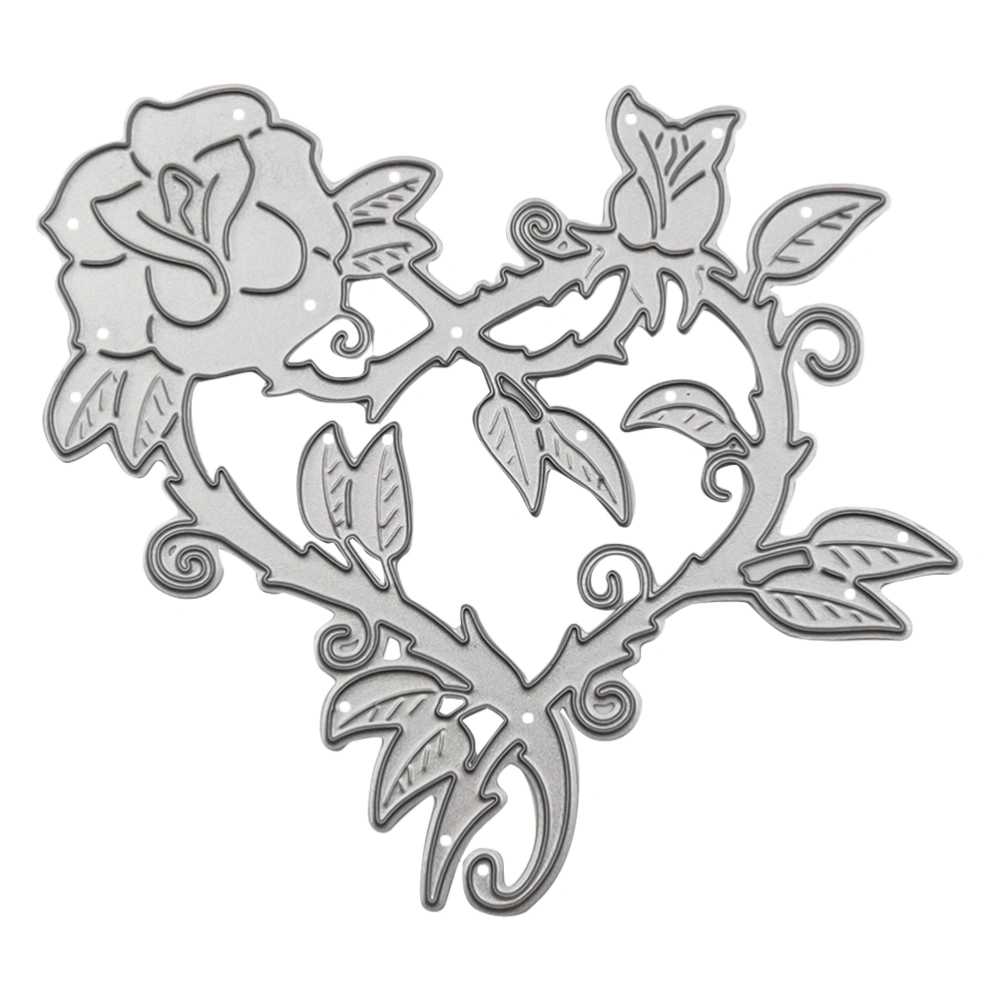 Heart Rose Metal Cutting Dies Embossing Stencils Scrapbooking for DIY Craft Paper Card Making Album Decorative